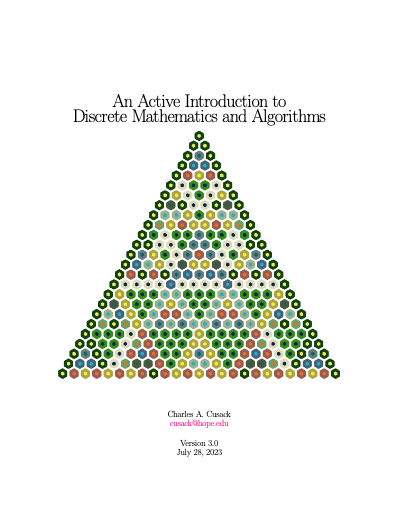 Cover of 'An Active Introduction to Discrete Mathematics and Algorithms'