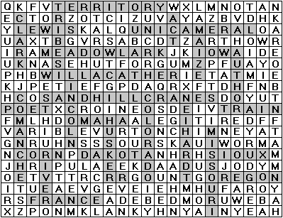 Word Search Answers